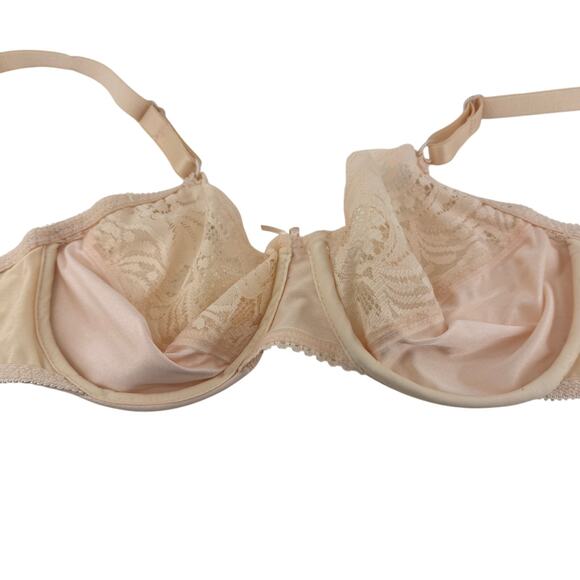 Vintage Hanes Her Way Bra Nylon Unlined Underwire G102 7102 Lace 36B - Picture 3 of 6